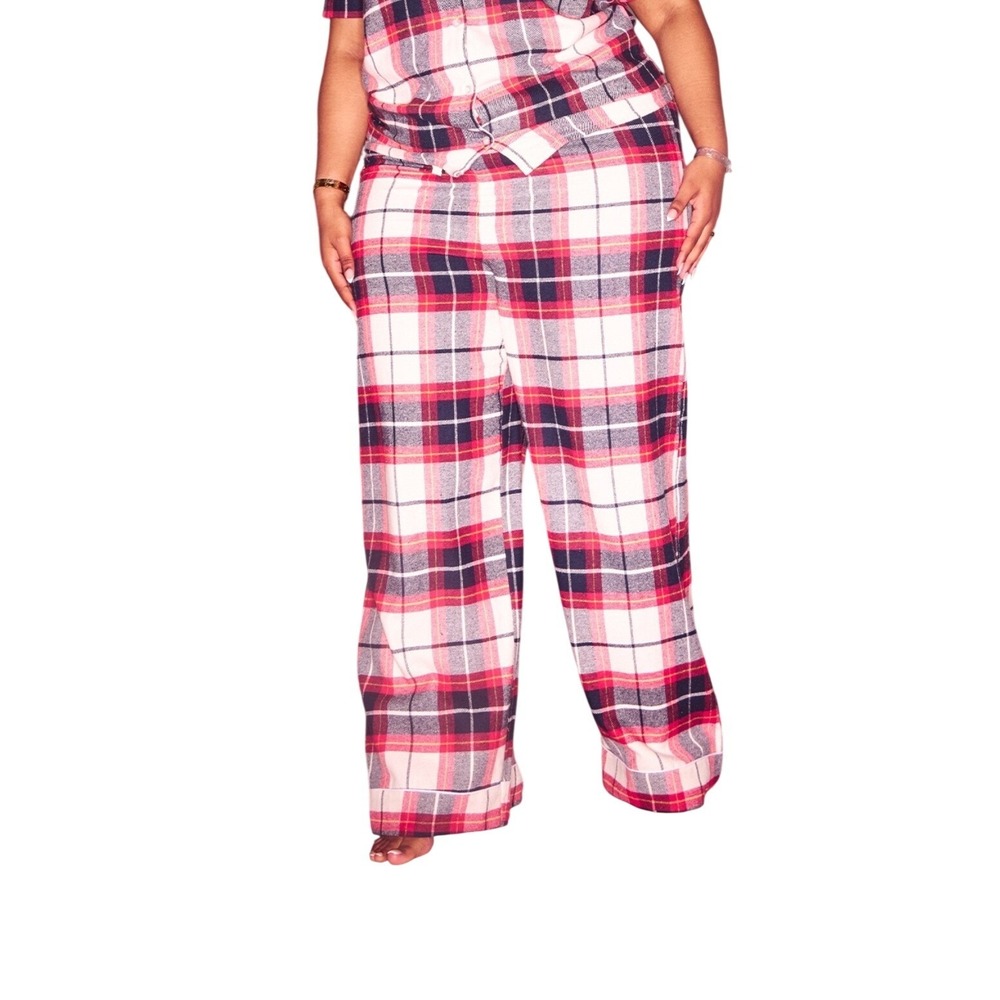 PrettyLittleThing Plus Plaid Wide Leg Pajama Pants 2XL NEW
